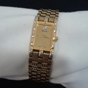 Ladies Bulova Swiss  Diamond Watch, as is.